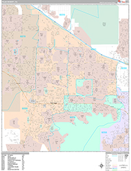 Palm Desert Wall Map Premium Style 2026